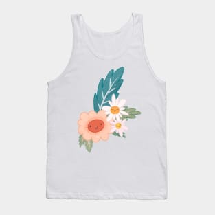 Cute Happy Flower Bunch Tank Top